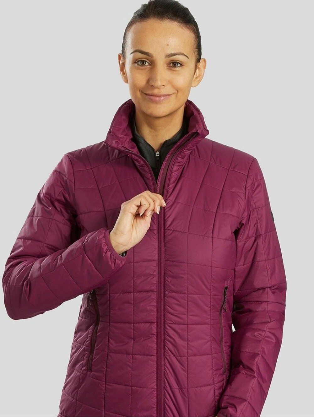 Windriver Women's Quilted Puffer Jacket - Berry Red Size: Small